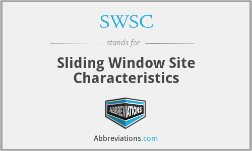 SWSC - Sliding Window Site Characteristics