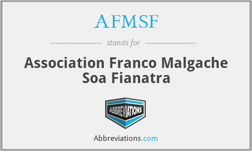 AFMSF - Association Franco Malgache Soa Fianatra