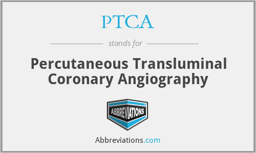 PTCA - Percutaneous Transluminal Coronary Angiography