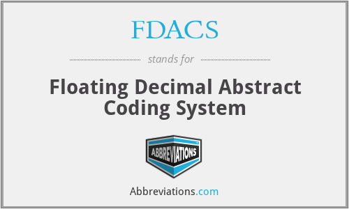 FDACS - Floating Decimal Abstract Coding System