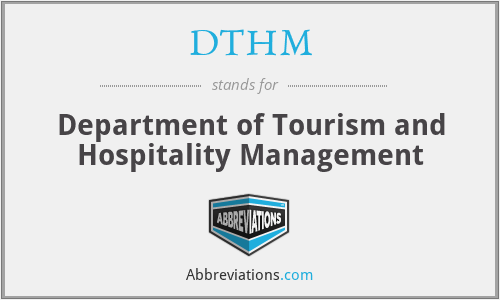 DTHM - Department of Tourism and Hospitality Management
