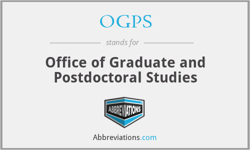 OGPS - Office of Graduate and Postdoctoral Studies
