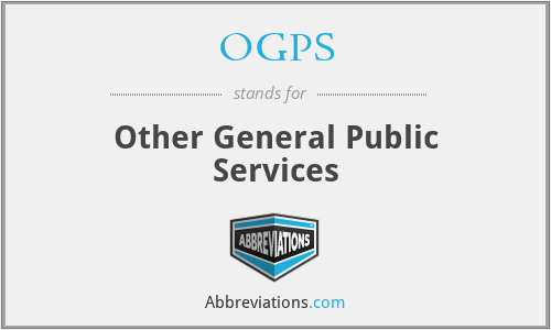 OGPS - Other General Public Services