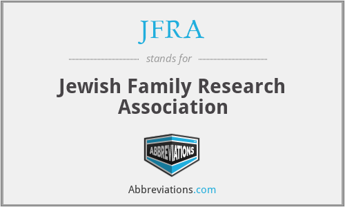 JFRA - Jewish Family Research Association