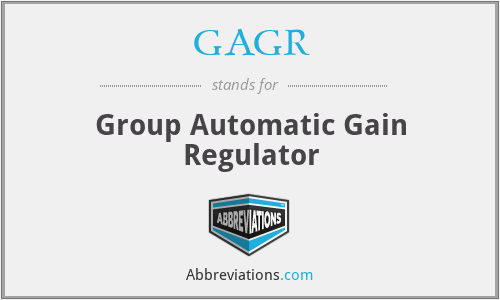 GAGR - Group Automatic Gain Regulator