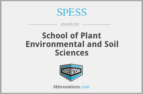 SPESS - School of Plant Environmental and Soil Sciences