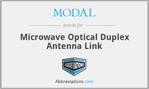 MODAL - Microwave Optical Duplex Antenna Link