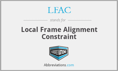 LFAC - Local Frame Alignment Constraint