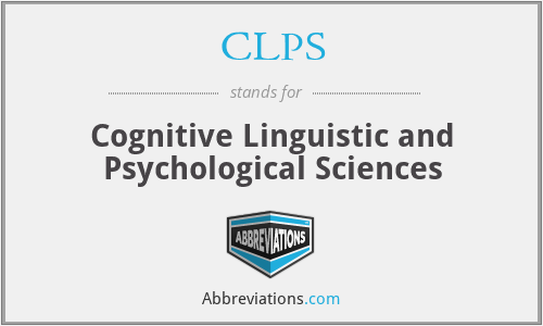 CLPS - Cognitive Linguistic and Psychological Sciences
