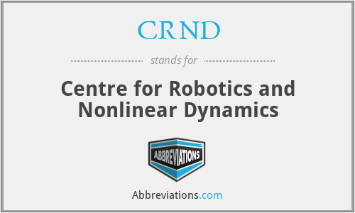 CRND - Centre for Robotics and Nonlinear Dynamics