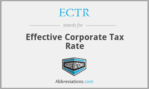 ECTR - Effective Corporate Tax Rate