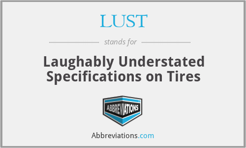 LUST - Laughably Understated Specifications on Tires