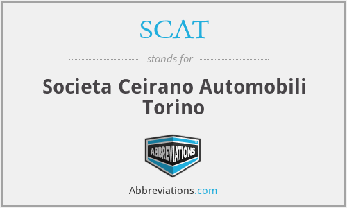 SCAT - Societa Ceirano Automobili Torino