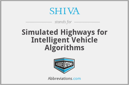 SHIVA - Simulated Highways for Intelligent Vehicle Algorithms