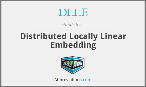 DLLE - Distributed Locally Linear Embedding
