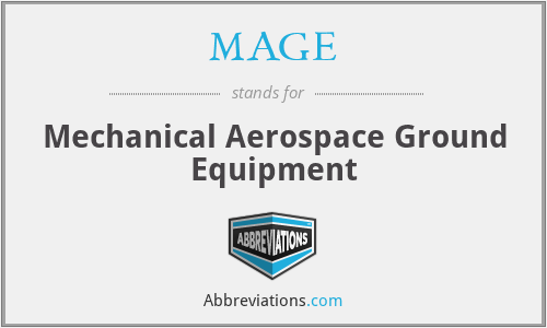 MAGE - Mechanical Aerospace Ground Equipment