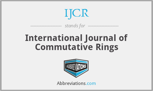 IJCR - International Journal of Commutative Rings