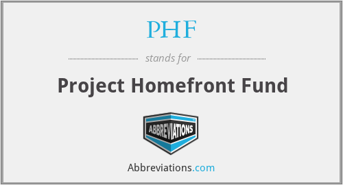 PHF - Project Homefront Fund