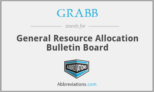 GRABB - General Resource Allocation Bulletin Board