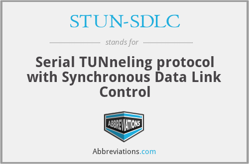 STUN-SDLC - Serial TUNneling protocol with Synchronous Data Link Control