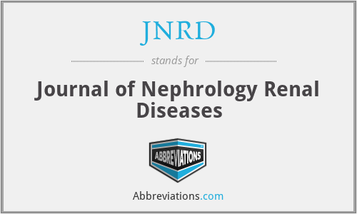 JNRD - Journal of Nephrology Renal Diseases