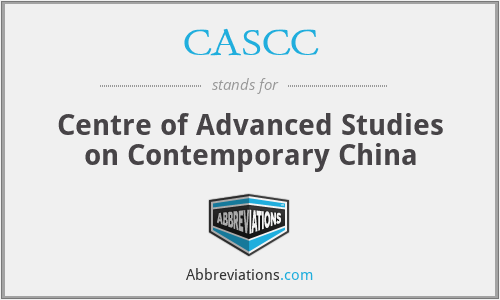 CASCC - Centre of Advanced Studies on Contemporary China