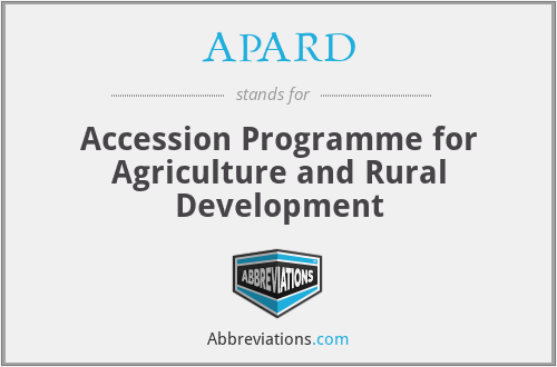 APARD - Accession Programme for Agriculture and Rural Development