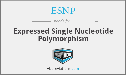 ESNP - Expressed Single Nucleotide Polymorphism