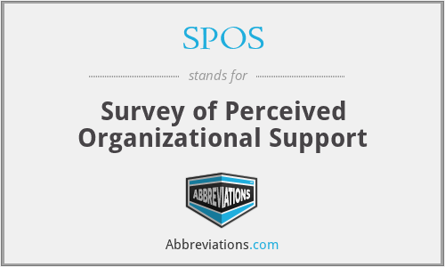 SPOS - Survey of Perceived Organizational Support
