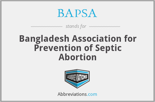 BAPSA - Bangladesh Association for Prevention of Septic Abortion