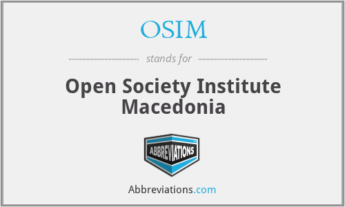 OSIM - Open Society Institute Macedonia