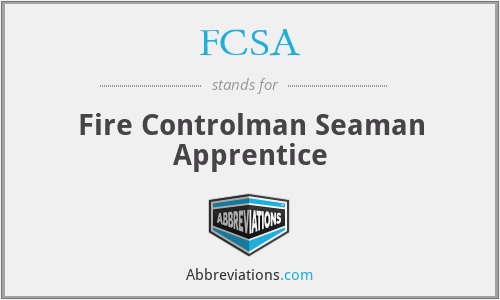 FCSA - Fire Controlman Seaman Apprentice