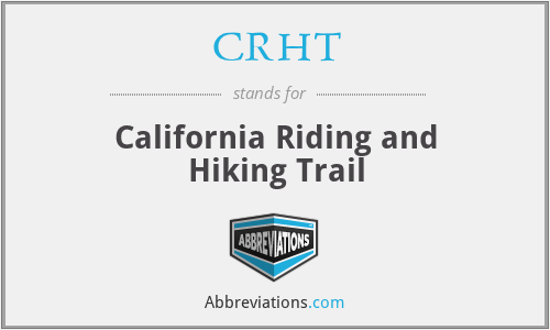 CRHT - California Riding and Hiking Trail