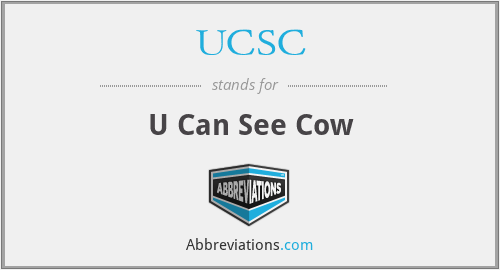 UCSC - U Can See Cow
