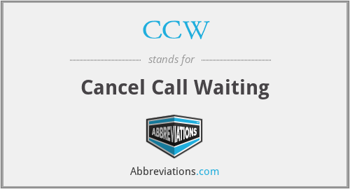 CCW - Cancel Call Waiting