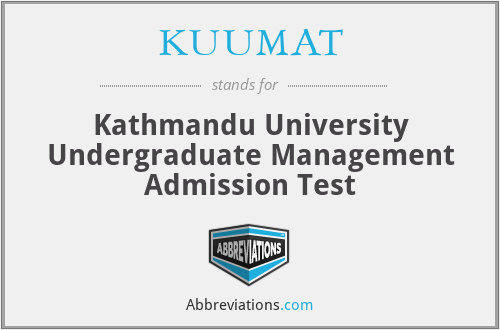 KUUMAT - Kathmandu University Undergraduate Management Admission Test