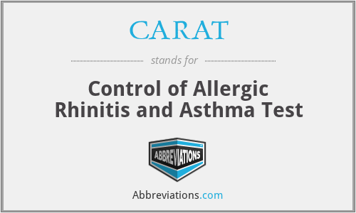 CARAT - Control of Allergic Rhinitis and Asthma Test
