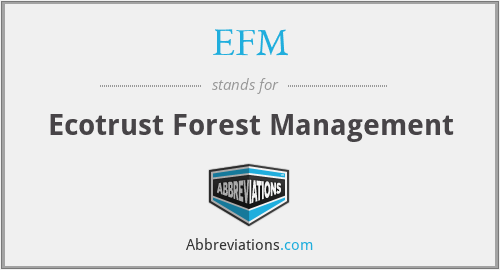 EFM - Ecotrust Forest Management