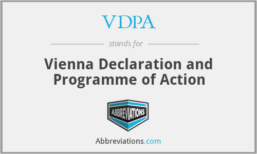 VDPA - Vienna Declaration and Programme of Action