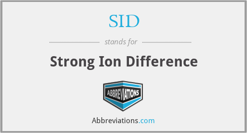 SID - Strong Ion Difference