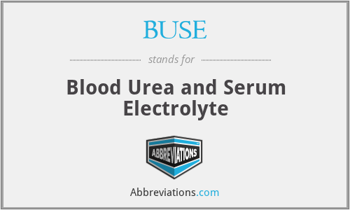 BUSE - Blood Urea and Serum Electrolyte