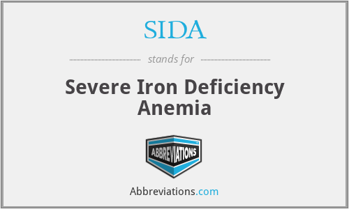 SIDA - Severe Iron Deficiency Anemia