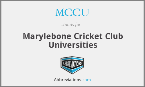 MCCU - Marylebone Cricket Club Universities
