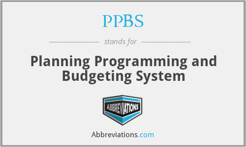 PPBS - Planning Programming and Budgeting System
