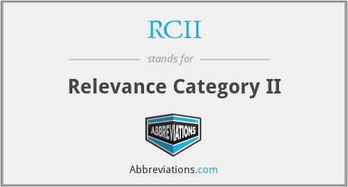 RCII - Relevance Category II