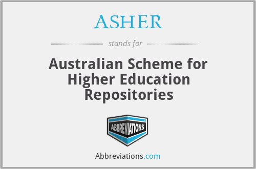 ASHER - Australian Scheme for Higher Education Repositories