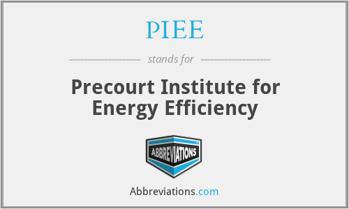 PIEE - Precourt Institute for Energy Efficiency