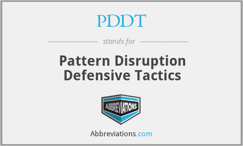 PDDT - Pattern Disruption Defensive Tactics