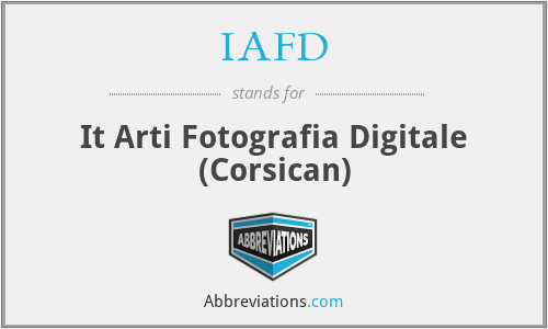 IAFD - It Arti Fotografia Digitale (Corsican)