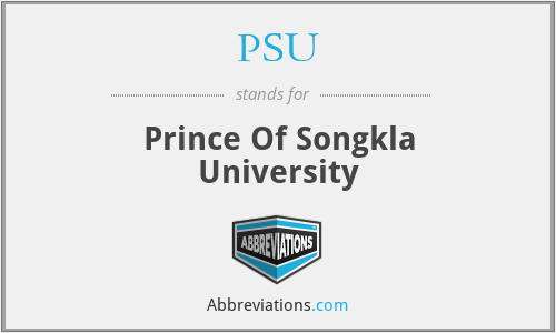 PSU - Prince Of Songkla University